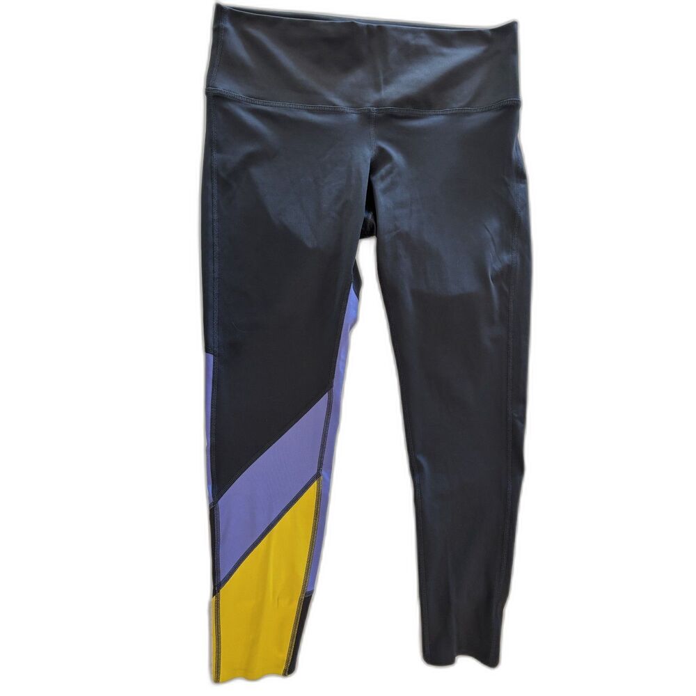 Cotopaxi Leggings Womens Large Navy Colorblock Athletic Yoga Workout Pants